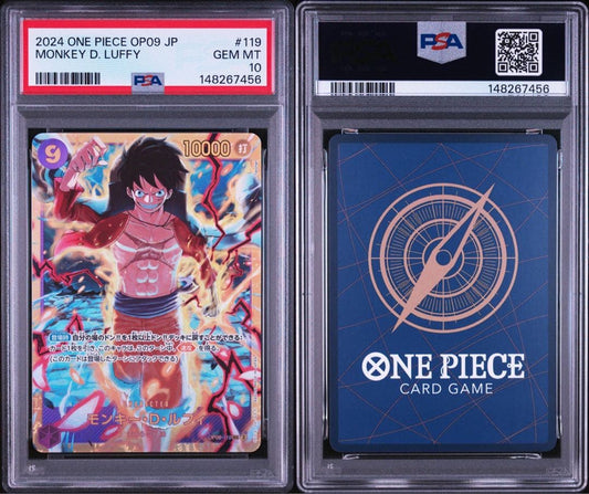 PSA 10 One Piece Monkey D. Luffy SEC — OP09-119 — Japanese