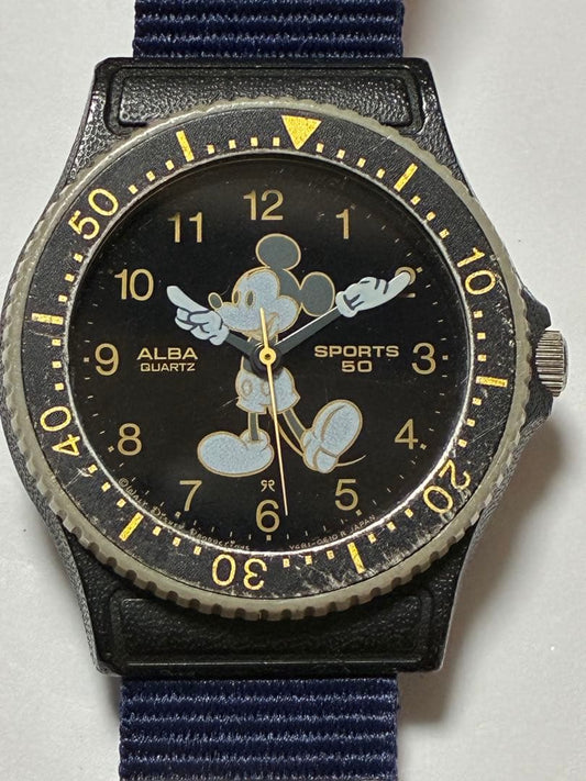 SEIKO ALBA Mickey Quartz Men's Watch — Japanese