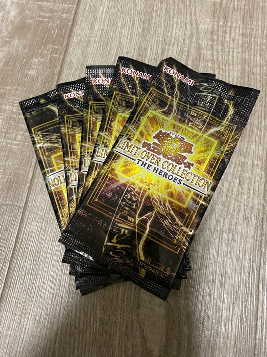 Yu-Gi-Oh New and Unopened Yu-Gi-Oh! Limit Over Collection The Heroes 5P Pack — Japanese