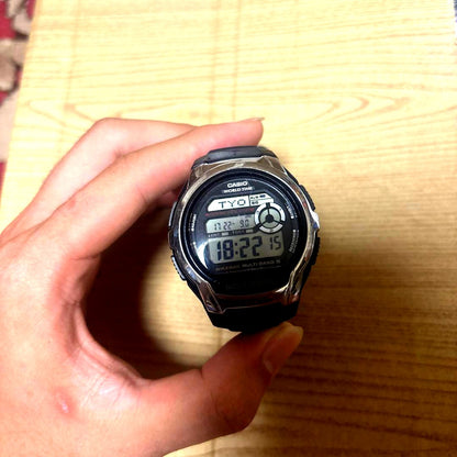 Casio Wave Ceptor Multi Band 5 digital watch TQS-574-1AV with solar power and auto LED light