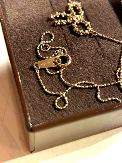 agete K10 Necklace in pink gold weighing approximately 1.6 grams