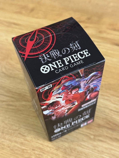 One Piece New Sealed Tape Included ONE PIECE Card Game Decisive Moment OP-16 BOX Box — OP-16 — Japanese