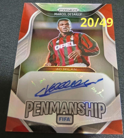 Marcel Desailly Autographed Card AC Milan — Japanese