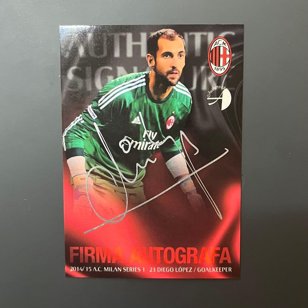 Diego Lopez AC Milan Hand-Signed Card Overseas Soccer 33 Limited — Japanese