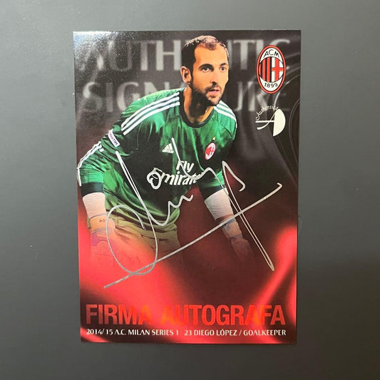 Diego Lopez AC Milan Hand-Signed Card Overseas Soccer 33 Limited — Japanese