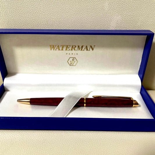 New unused Waterman red plastic ballpoint pen body with no ink check done