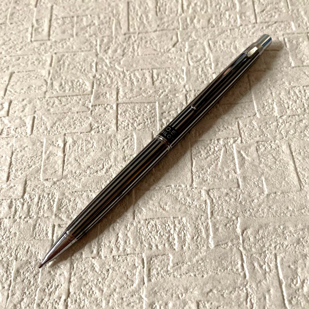 PILOT 0.5mm sharp pencil with silver metal body and stripe design