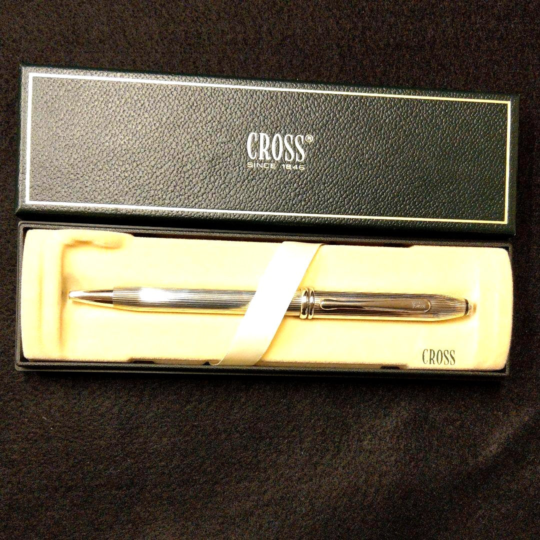 Cross Pen H652 ballpoint pen in sterling silver from 2011 with minor scratches and tarnish inside box