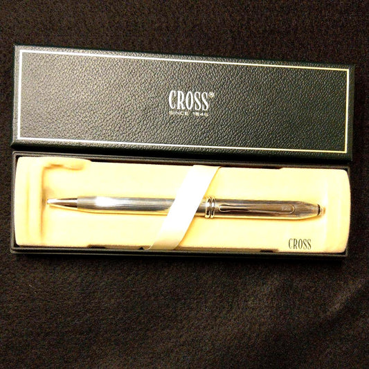 Cross Pen H652 ballpoint pen in sterling silver from 2011 with minor scratches and tarnish inside box
