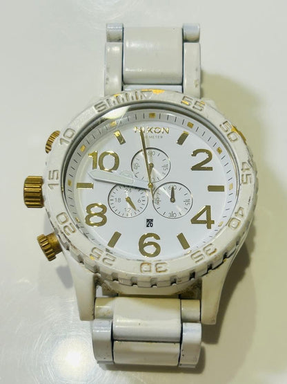 NIXON White Analog Men's Watch — Japanese