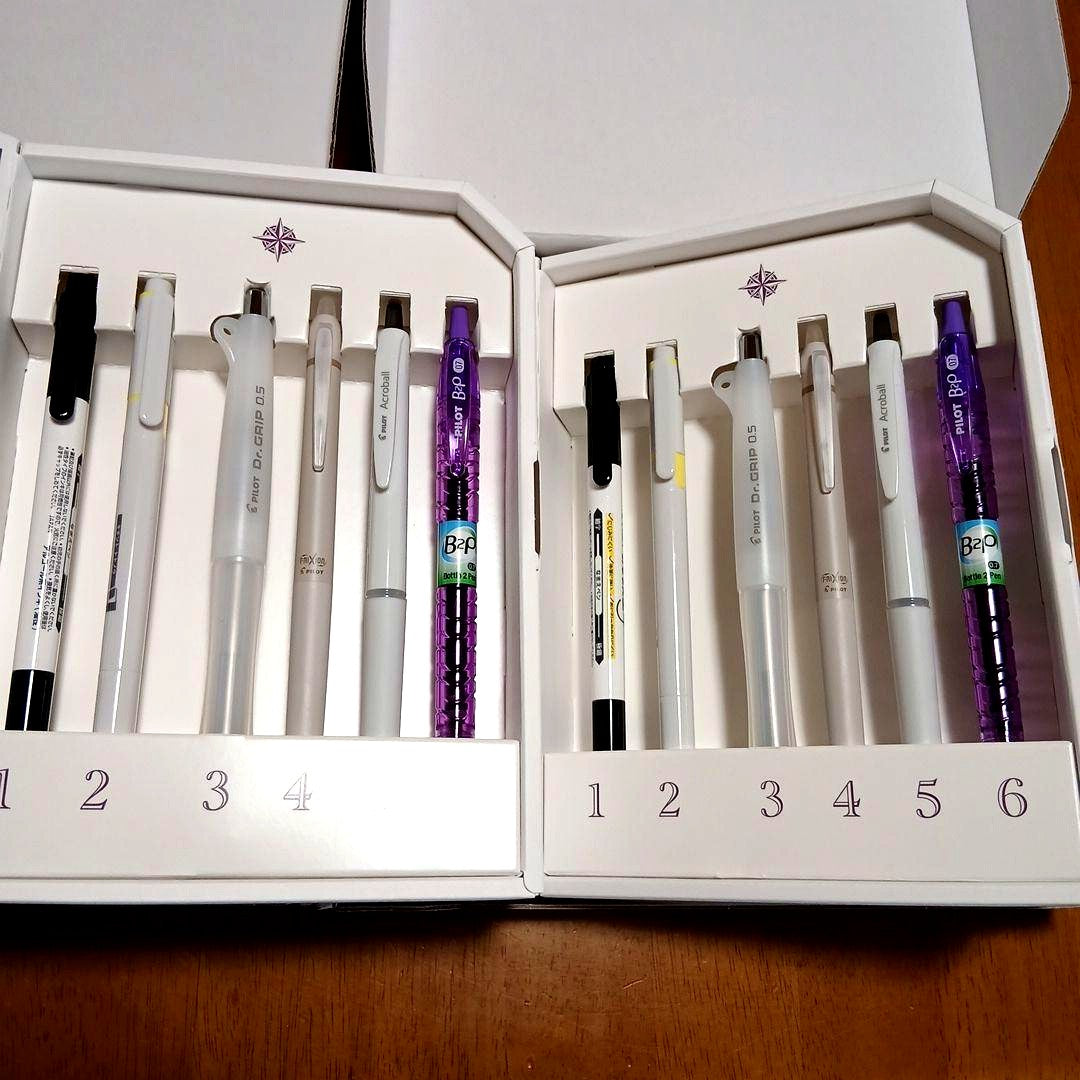 PILOT Practical Stationery Set with 6 pen types featuring B2P colors overseas version