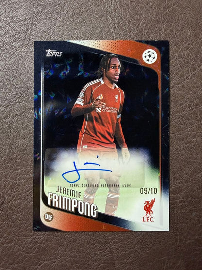 Jeremie Frimpong Autographed Card — 09/10 — Japanese