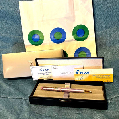 Pilot GRANCE 0.7mm oil-based ballpoint pen with black ink and brass finish barrel