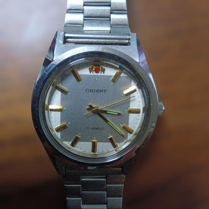 ORIENT 手巻き時計 シルバー17石 Manual Men's Watch — Japanese
