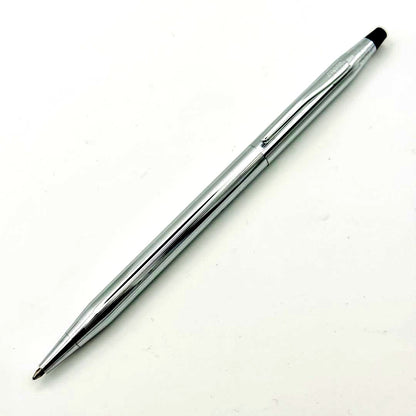 Cross Century Classic ballpoint pen in chrome silver with smooth finish and chrome plating made in USA