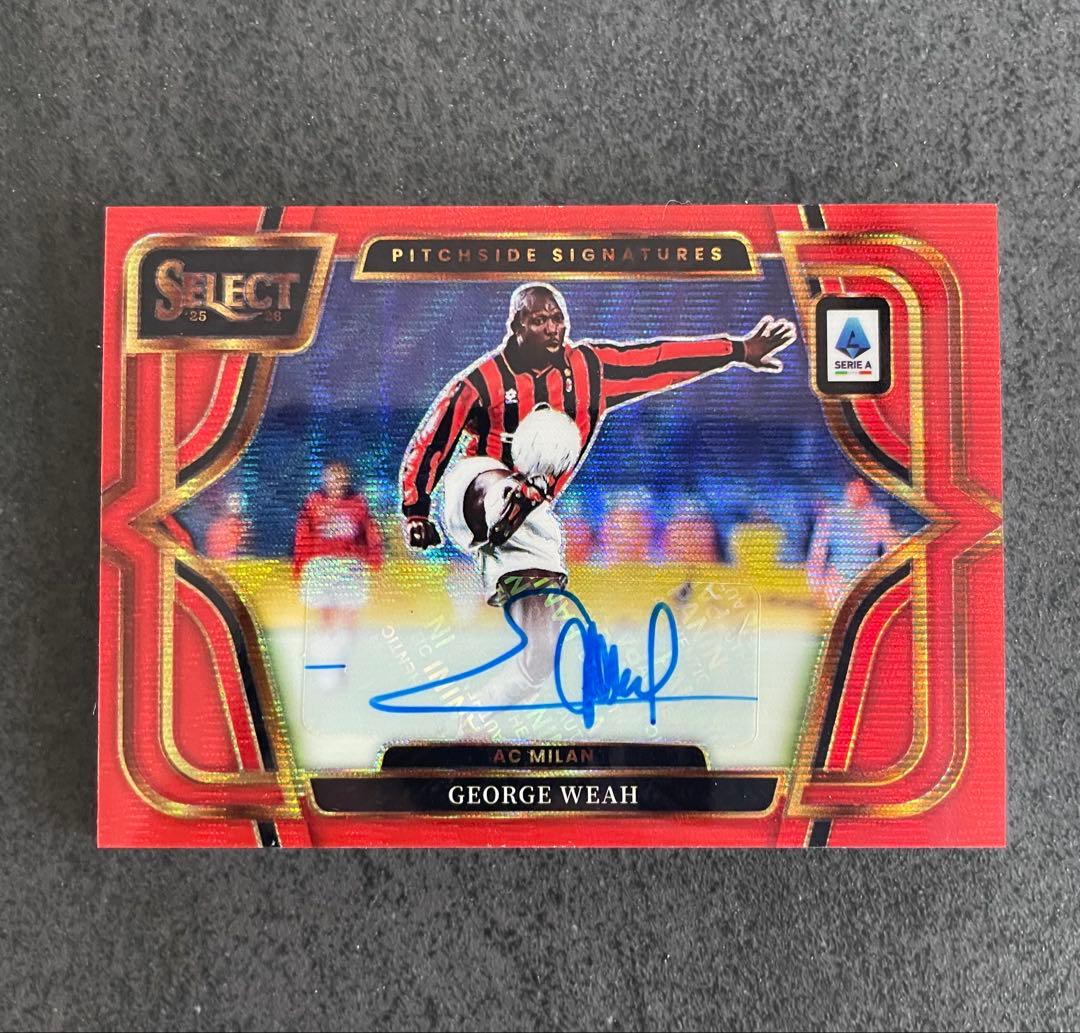 AC Milan 2025-26 Panini Select George Weah Autograph — Japanese