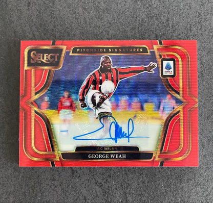 AC Milan 2025-26 Panini Select George Weah Autograph — Japanese