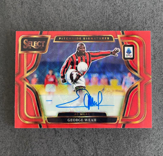 AC Milan 2025-26 Panini Select George Weah Autograph — Japanese