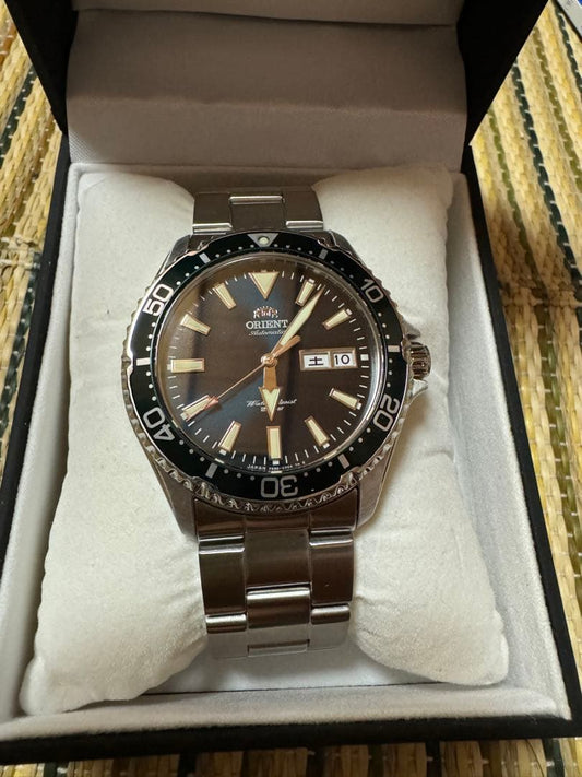 ORIENT Kamasu Green Automatic Men's Watch — Japanese