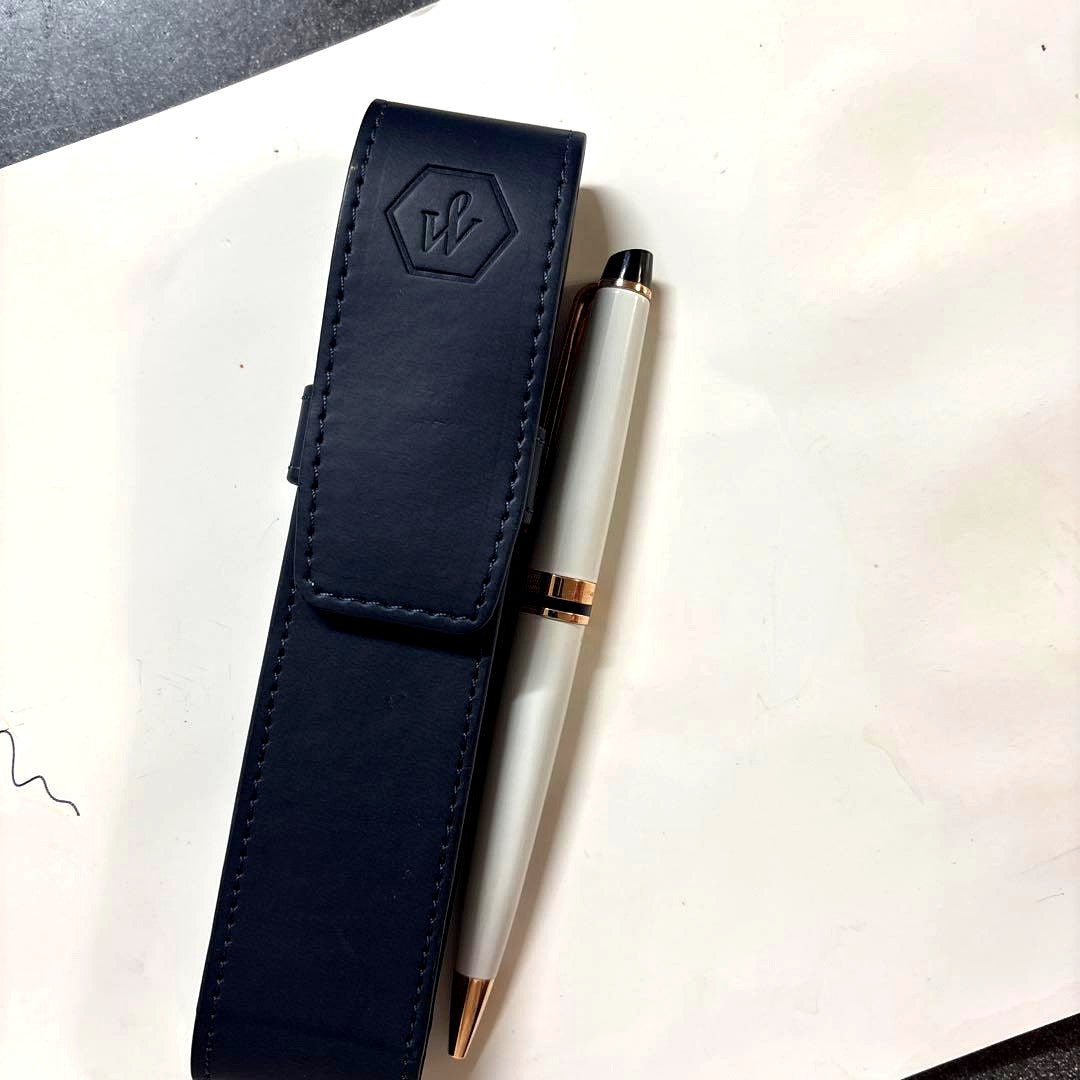WATERMAN Expert Precious White ballpoint pen displayed with its elegant box