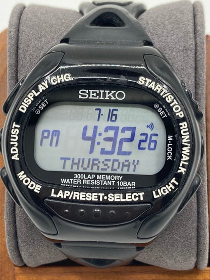 SEIKO デジタル ランニングウォッチ クォーツ O-136 Quartz Men's Watch — Japanese