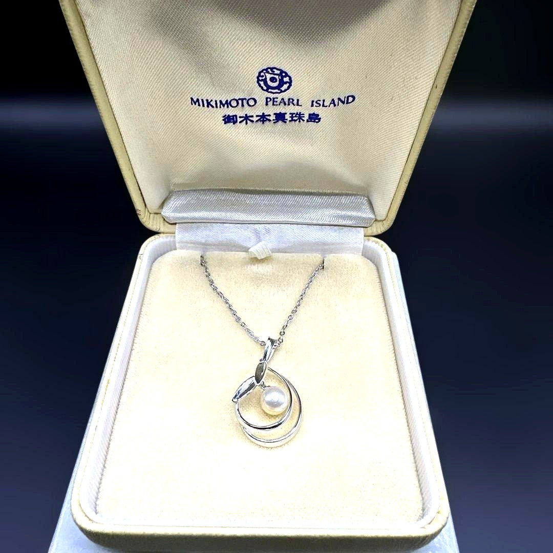 Mikimoto Island genuine pearl necklace with 925 silver chain model 045