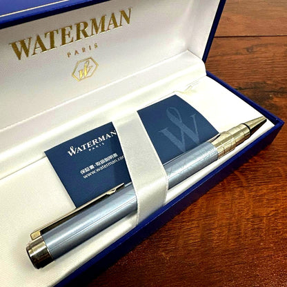 Waterman Metropolitan Ballpoint Pen French in sleek design with silver clip and black barrel