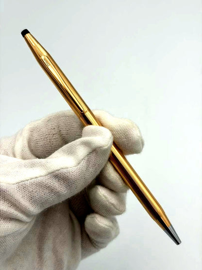 Cross Classic Century ballpoint pen made in USA with 14KT gold filled twist mechanism and conical top