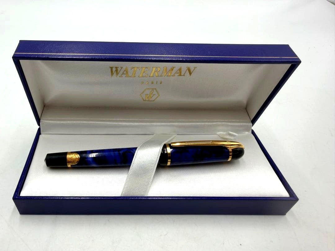 Blue Waterman Filias fountain pen with box, 134 mm length, 23 g weight