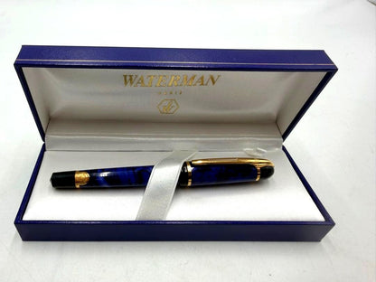 Blue Waterman Filias fountain pen with box, 134 mm length, 23 g weight