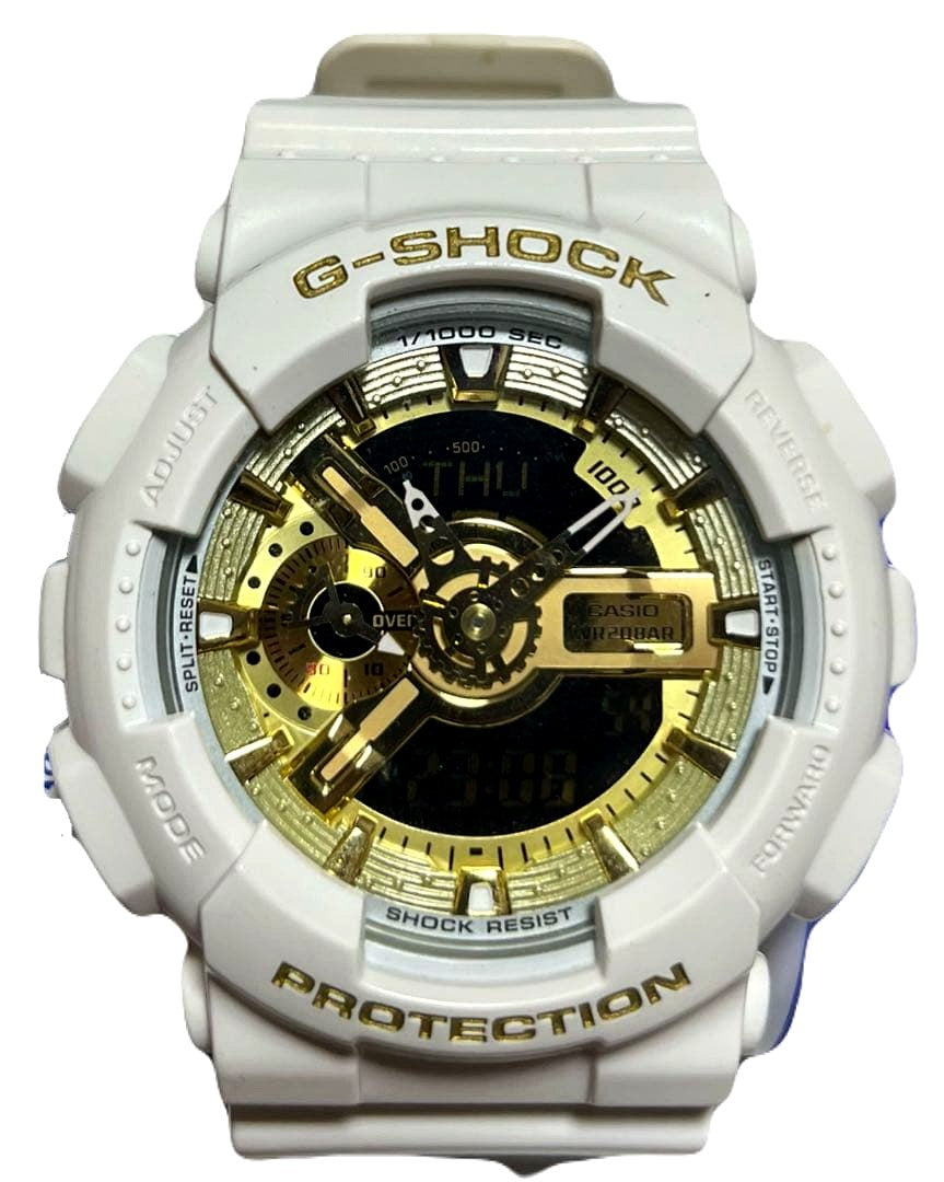 Casio G-Shock GA-110GBG 30th Anniversary Limited Edition watch with black and gold design