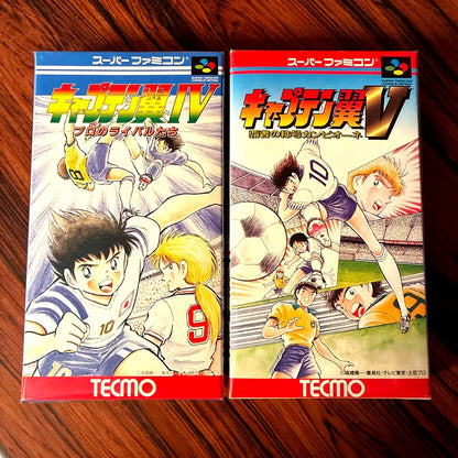 SNES cartridge of Captain Tsubasa IV V in beautiful condition with original label and artwork