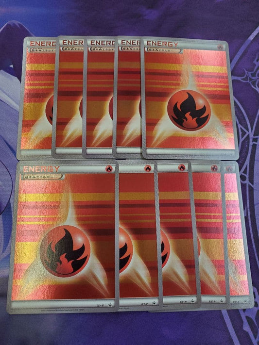 Pokemon Pokémon Card XY Basic Fire Stripe Energy 10 Pieces Set Promo 2015 — Japanese