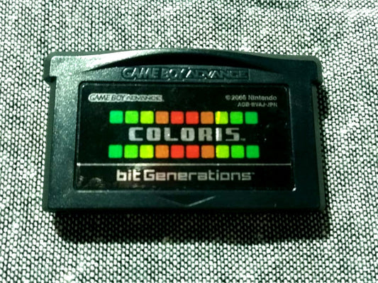 bit Generations COLORIS game software cartridge for Game Boy Advance in clean condition