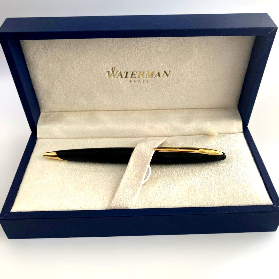 Waterman ATRIUM black ballpoint pen with plastic body shown on white background