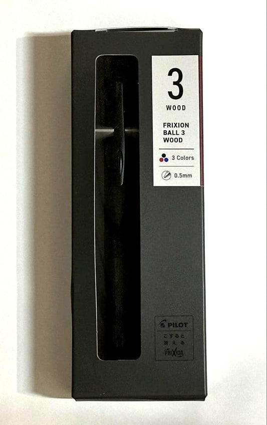 New unopened PILOT Frixion Ball 3 Wood refillable pen with wooden finish shown against white background