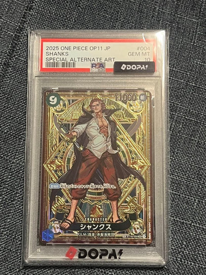 PSA 10 One Piece Shanks SR — ST16-004 — Japanese