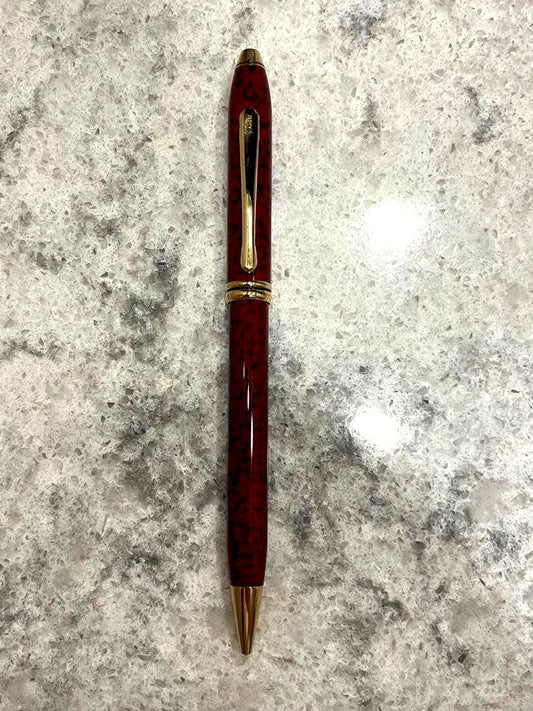 Cross Townsend Cardinal Red Lacquer Marble mechanical pencil with old logo and 0.5mm lead, made in USA, Japan import