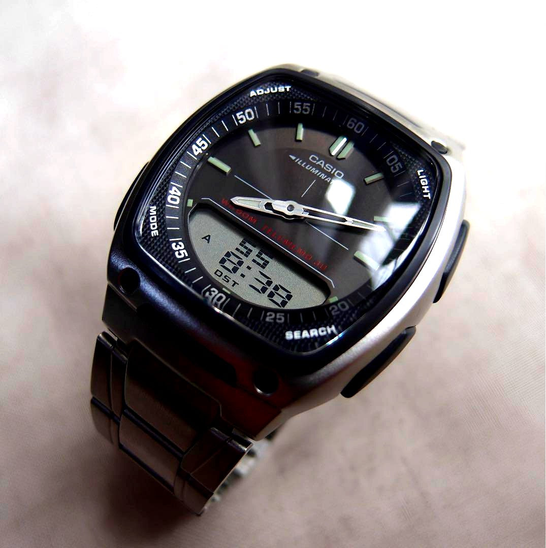 Casio AW-81 Illuminator silver watch with resin case and stainless steel band, Japan import model 461-3816-14.1mm