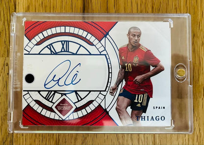 Spain National Team Thiago Alcântara On-Card Autograph — Japanese