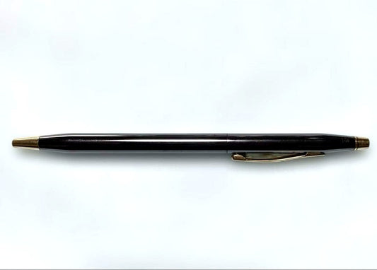 Cross Classic Century ballpoint pen with glossy black body and gold accents, Japan import