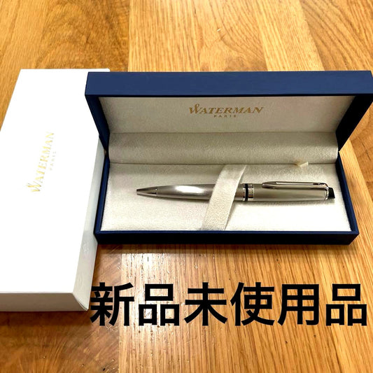 Waterman Ballpoint Pen 2119269Z EXPERT in metallic silver with black fine tip and brass body