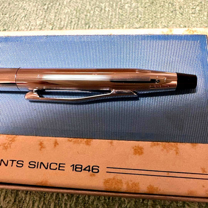 Cross Ballpoint Pen Model 18 with silver-colored metal body and simple refined design