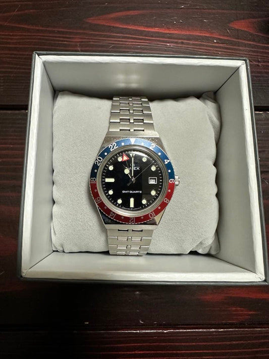 TIMEX Q GMT Quartz Men's Watch — Japanese