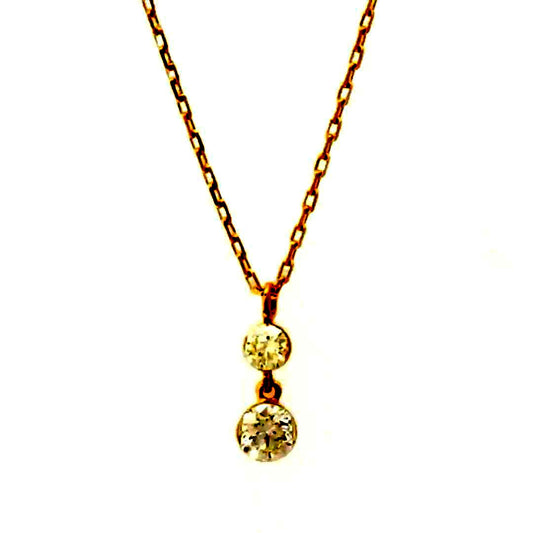 ageté 18K gold necklace with 46 cm length displayed on white background