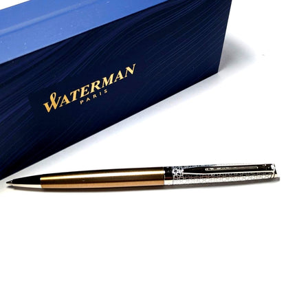 Waterman Metropolitan Private Bronze Satin ballpoint pen with black fine ink refill and twist mechanism