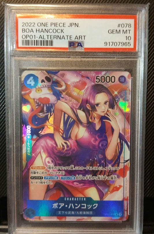 PSA 10 One Piece Boa Hancock SR — OP01-078 — Japanese