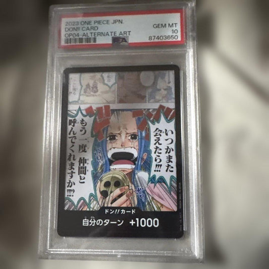 Bandai One Piece Don!! Card from Don!! set graded PSA10 with certification photos included