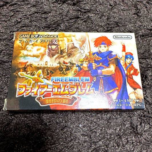 Fire Emblem Sealed Sword Game Boy Advance cartridge with original artwork and packaging