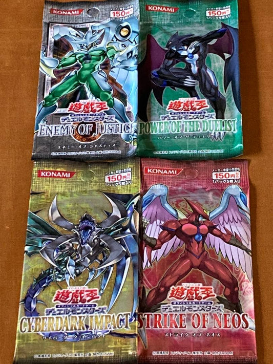 Yu-Gi-Oh Yu-Gi-Oh! Official Card Game Unopened Pack 4-Set Pack — Japanese